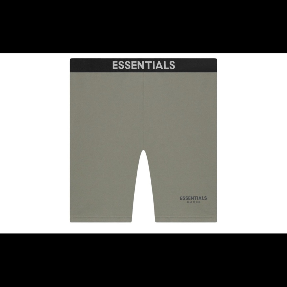 S-Fear Of God Essentials Charcoal Biker Shorts